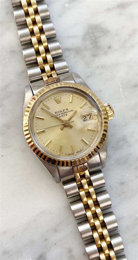 rolex lady datejust 26 steel and gold